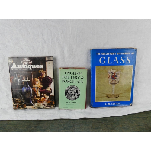 198 - Three vintage reference books 'The Collector's Dictionary of Glass' by E M Elville, 'The Family Trea... 