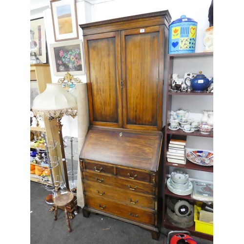 30 - A stunning antique style bureau bookcase.