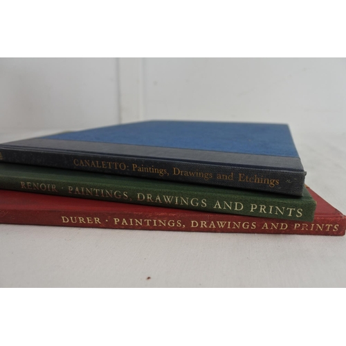 218 - Three Folio Society books 'Canaletto', 'Renoir' and 'Durer'.