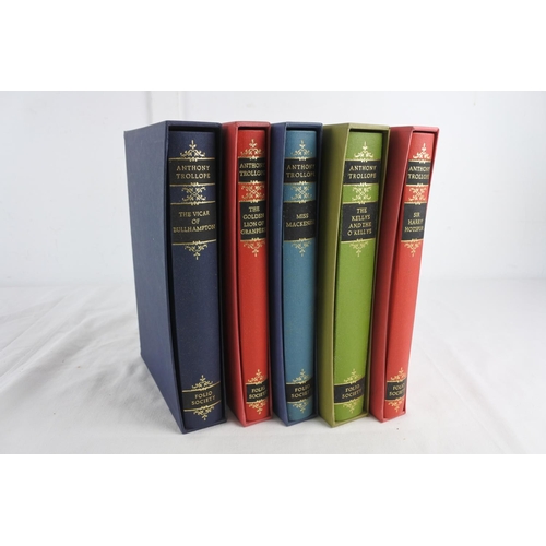 219 - A set of five boxed Folio Society books by Anthony Trollope.