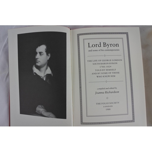 220 - A lot of four books by the Folio Society to include 'Lord Bryon', 'The Habsburgs', 'A Man of Singula... 