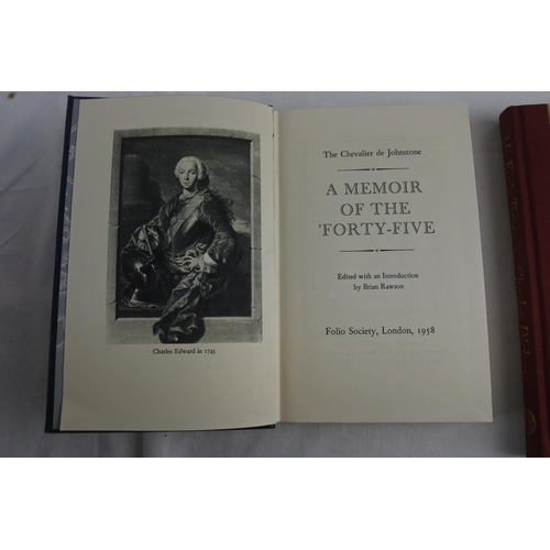 222 - A lot of three Folio Society books to include 'A Memoir of the Forty Five' - Johnstone, 'My Early Ti... 