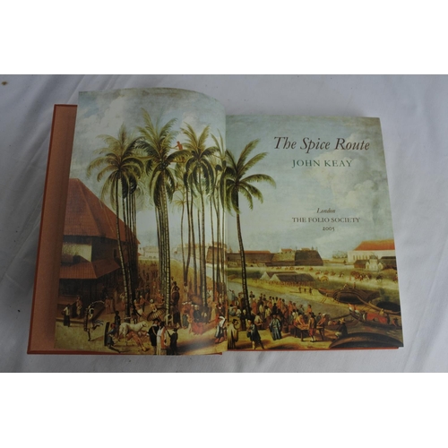 223 - A boxed Folio Society book 'The Spice Route' by John Keay.