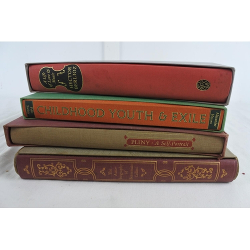 227 - A lot of four boxed Folio Society books 'A Life of Love and Music' - Hector Berlioz, 'The Auto-biogr... 