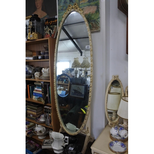 246 - A stunning vintage floor standing cheval mirror.