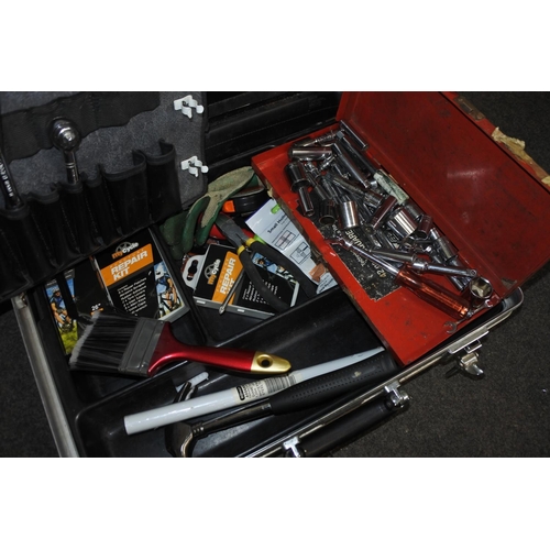 249 - A storage case containing an assortment of tools.