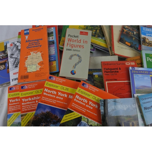 253 - A large assortment of road maps and more.