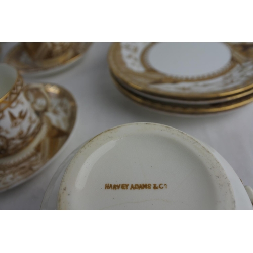 262 - A stunning antique part tea set by Harvey Adams & Co.