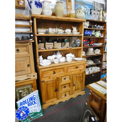 300 - A pine cottage style dresser.