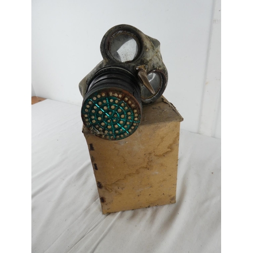 302 - A boxed vintage gas mask.