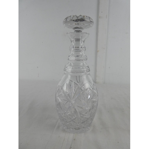 279 - A cut glass decanter.