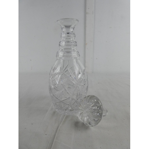 279 - A cut glass decanter.