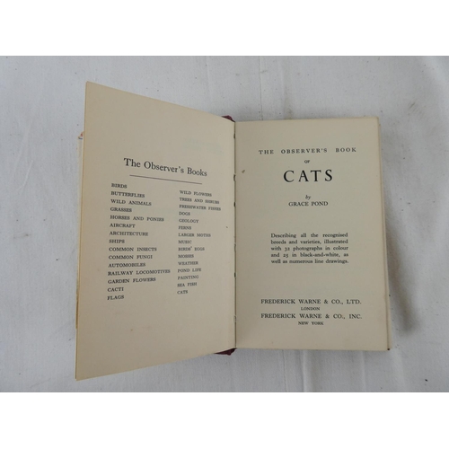 304 - A small book 'The Oberver's Book of Cats' - by Grace Pond.