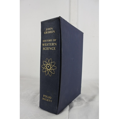 202 - A boxed Folio Society book, 'History of Western Science' - John Gribbin.