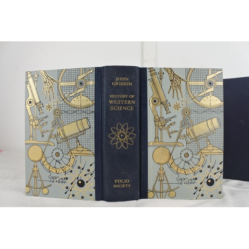 202 - A boxed Folio Society book, 'History of Western Science' - John Gribbin.