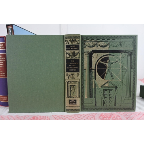 213 - A boxed Folio Society book 'Cities and Civilisation', a boxed Folio Society book 'the Barbarian Inva... 