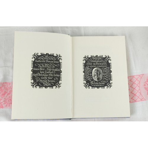 215 - Two Folio Society books to include 'Shakespeare's Life and World', 'Shakespeare's Sonnets'.