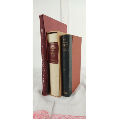 229 - Three books by the Folio Society 'The Pilgrim's Progress' - John Bunyan, 'Secret Memoirs of a Renais... 