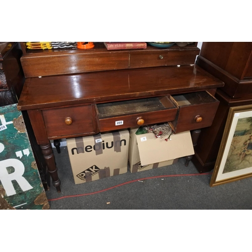 205 - A stunning antique mahogany writing desk.