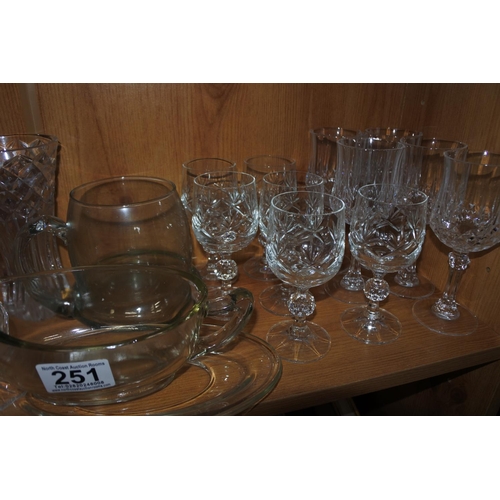 251 - A large lot of glassware.