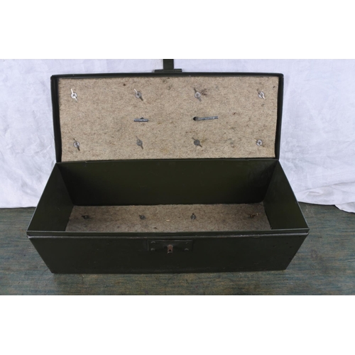 278 - A metal storage box.