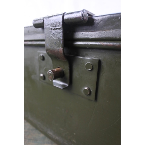 278 - A metal storage box.