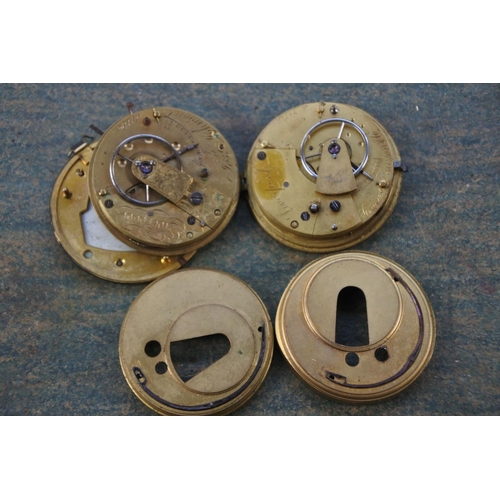 283 - Two antique pocket watch movements.