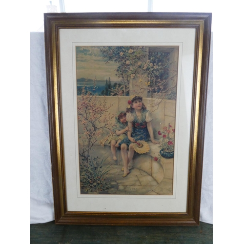 177 - A stunning vintage framed Pears print, measuring 65cm x 47cm.