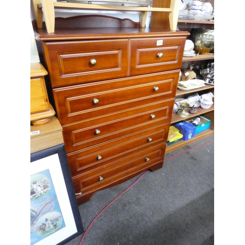 304 - A McDonagh chest of five drawers.