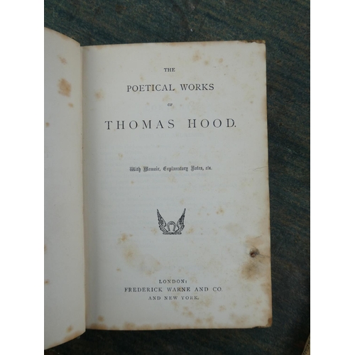 306 - 'The Listeners' poetry book by Walter De La Mare, 'The Poetical Works of Thomas Hood' book and 'Gold... 