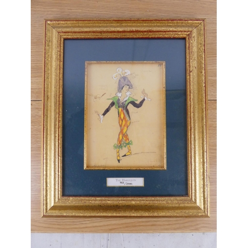 334 - A gilt framed limited edition print 'The Original Designs of the Bolshoi Nutcracker, 1919' 202/5000 ... 