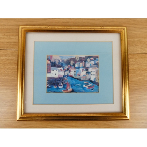 338 - A framed print of Cornish Harbour by Richard Tuff.