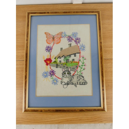 339 - A framed needlework picture.