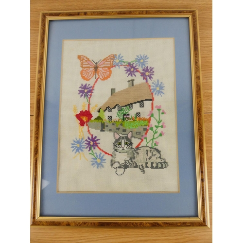 339 - A framed needlework picture.