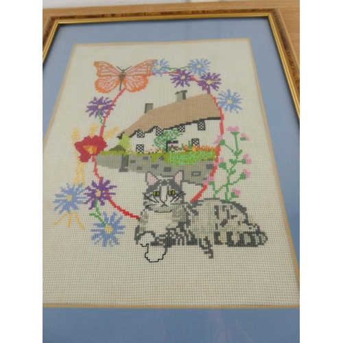 339 - A framed needlework picture.