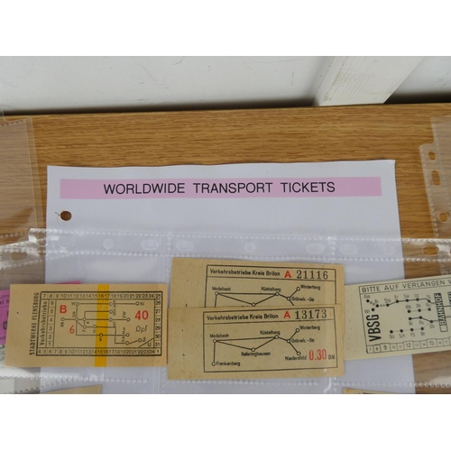 344 - A collection of Worldwide Transport tickets.