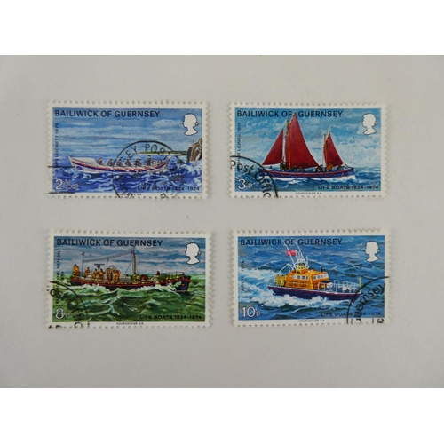 345 - A lot of Guernsey and Netherland stamps on sheets.