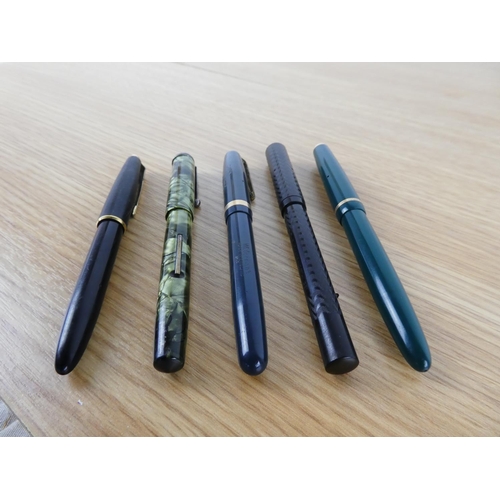 347 - A collection of vintage fountain pens to include 'The Chatsworth Pen', 'Stephens Leverfil no 56 Pen,... 