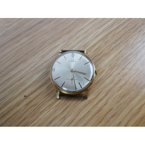 352 - An 18ct gold cased Omega gents wristwatch in need of new strap.