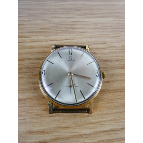 352 - An 18ct gold cased Omega gents wristwatch in need of new strap.