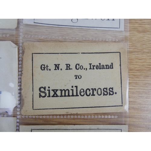 373 - A collection of Northern Counties Railway labels.