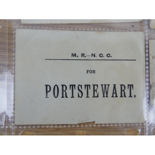 373 - A collection of Northern Counties Railway labels.