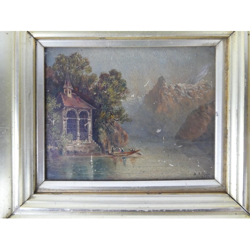 400 - A stunning small gilt framed antique oil painting by HF Figgis, with documentation from Christies.