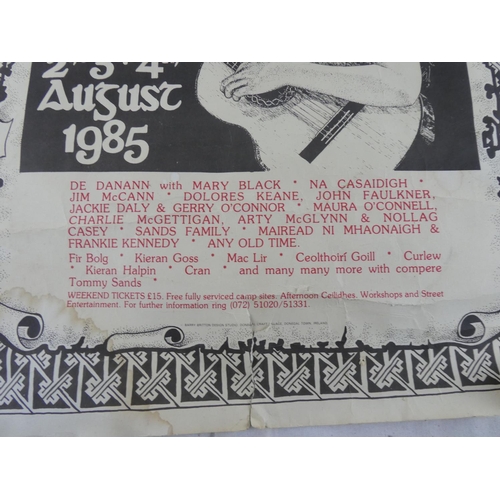 401 - A vintage Ballyshannon Folk Festival poster dated August 1985.