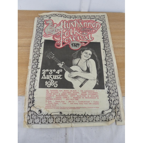 401 - A vintage Ballyshannon Folk Festival poster dated August 1985.