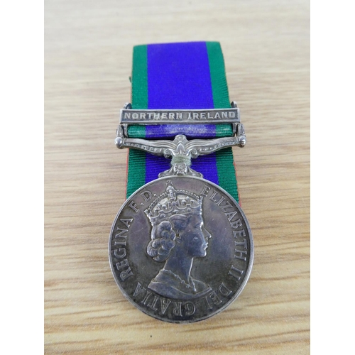 409 - A Northern Ireland Genreal Service Medal, inscribed 24377027 PTE J G Leighton UDR.