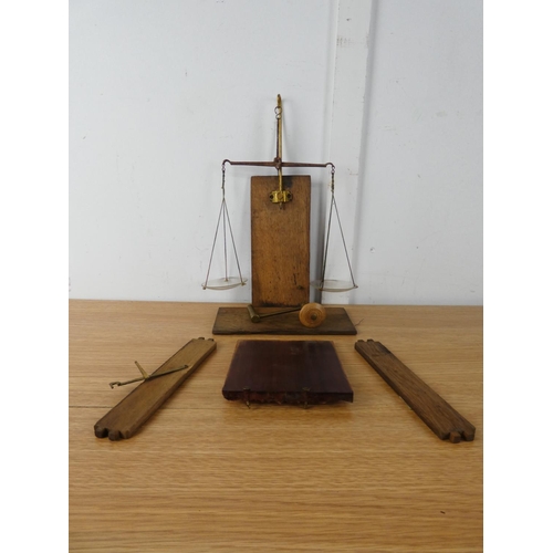 411 - A set of vintage jewellers scales & more.