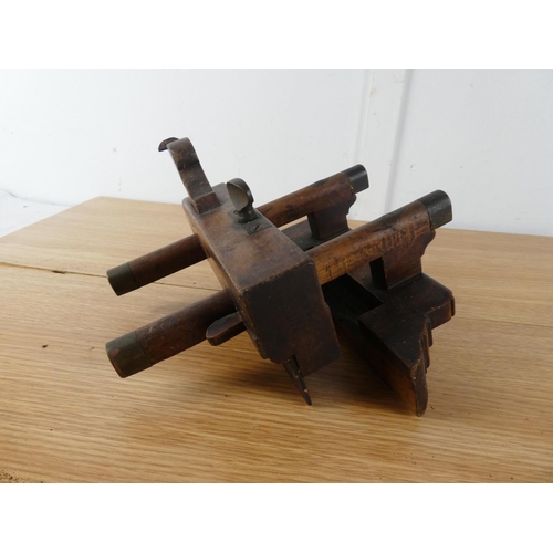 436 - An antique wooden angle plane and another.