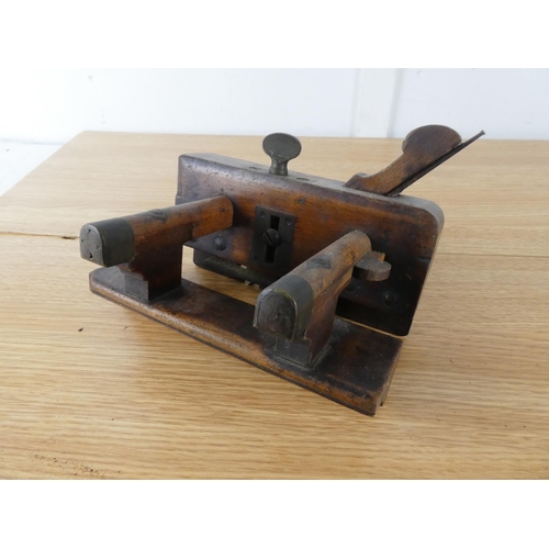 436 - An antique wooden angle plane and another.