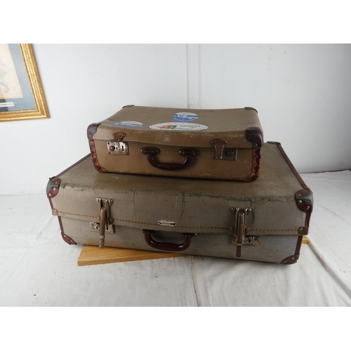 446 - Two vintage luggage cases.